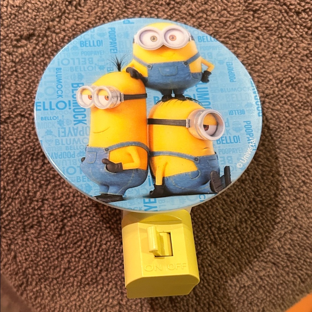 Minions Night Light with Blue and Yellow Design